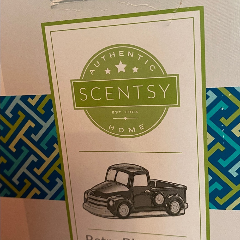 Retro Scentsy Authentic Home Decor with Blue and Silver  Accents